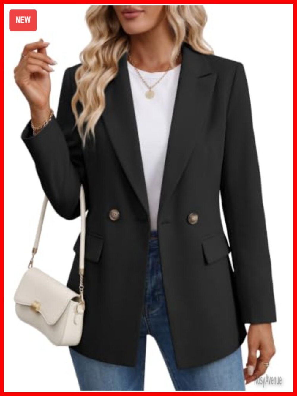 Oversized Double Breasted Blazer Long Sleeve Business Casual Suit Jacket